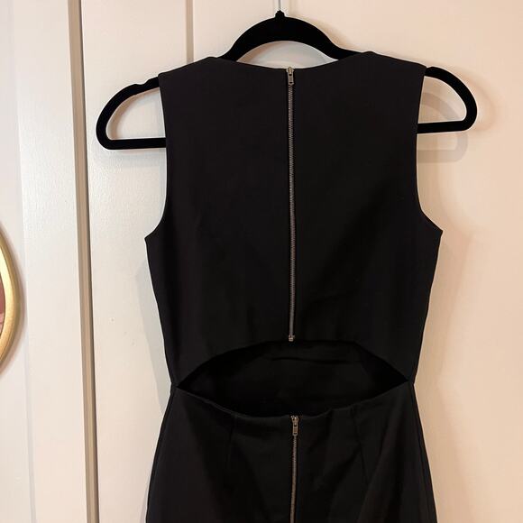 THEORY Black Sleeveless Cut Out Sheath Dress Size 0 - Picture 4 of 11